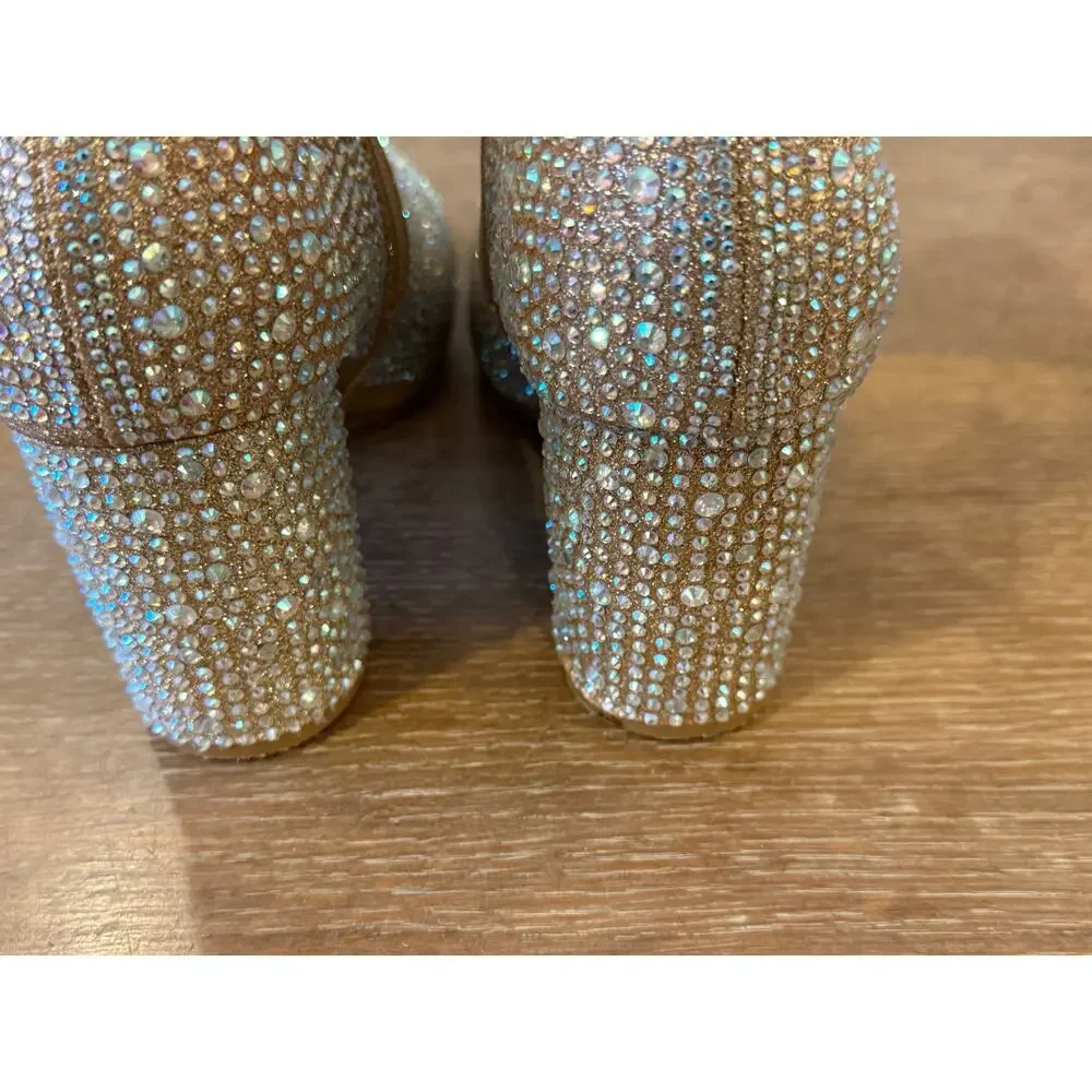 Forever Rhinestone Bling Boots Booties size 7 Glam - Picture 7 of 8